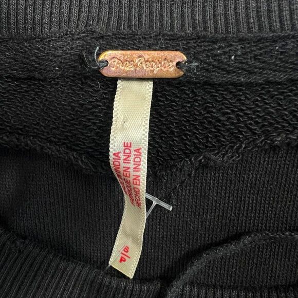 Free People NWT Eleanor Two Tone Oversized Sweatshirt Dress Black and White Sz S - Picture 4 of 10